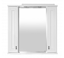 Лувр - 85 Зеркало с 2-мя шкафчиками, белый