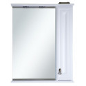 Лувр - 75 Зеркало со шкафчиком, прав., белое О