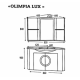 Olimpia LUX  - 60 Зеркало - шкаф угловое лев. черное патина