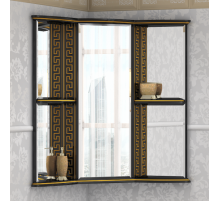 Olimpia LUX  - 60 Зеркало - шкаф угловое прав. черное патина