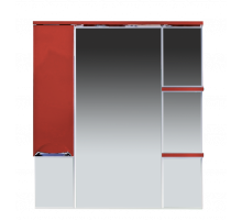 Кристи - 90 Зеркало - шкаф лев. (свет) бордо