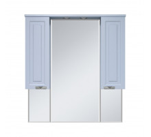 Терра - 90 зеркало-шкаф серый