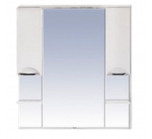 София -100 Зеркало - шкаф (свет) белая эмаль