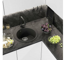 АРТЕМИДА - 51 см Мойка кухонная кварц.композит. круглая.(блок 45) антрацит
