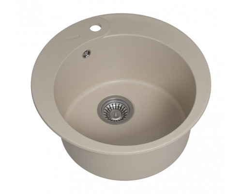 АРТЕМИДА - 51 см Мойка кухонная кварц.композит. круглая.(блок 45) бежевый