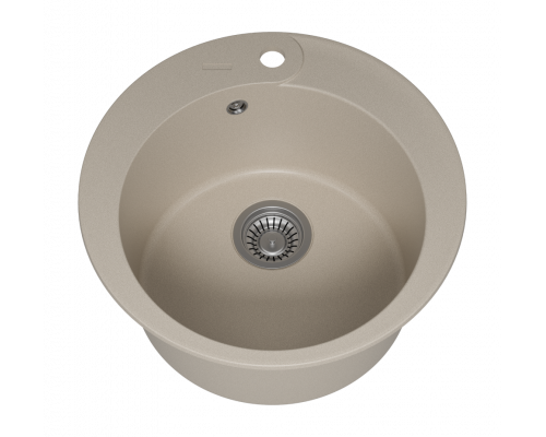 АРТЕМИДА - 51 см Мойка кухонная кварц.композит. круглая.(блок 45) бежевый