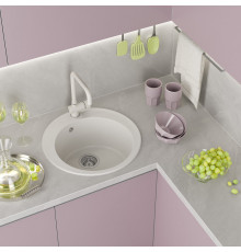 АРТЕМИДА - 51 см Мойка кухонная кварц.композит. круглая.(блок 45) жасмин