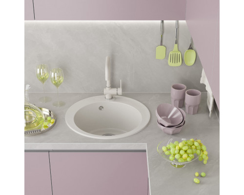 АРТЕМИДА - 51 см Мойка кухонная кварц.композит. круглая.(блок 45) жасмин