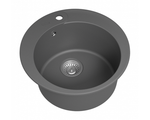 АРТЕМИДА - 51 см Мойка кухонная кварц.композит. круглая.(блок 45) серый шелк