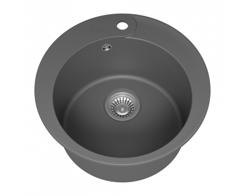 АРТЕМИДА - 51 см Мойка кухонная кварц.композит. круглая.(блок 45) серый шелк