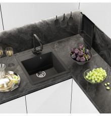ИМПЕРИАЛ - 46 см Мойка кухонная кварц.композит. прямоуг.(блок 45) антрацит