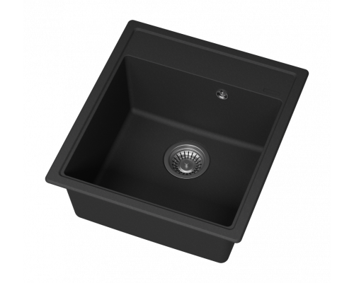 ИМПЕРИАЛ - 46 см Мойка кухонная кварц.композит. прямоуг.(блок 45) антрацит