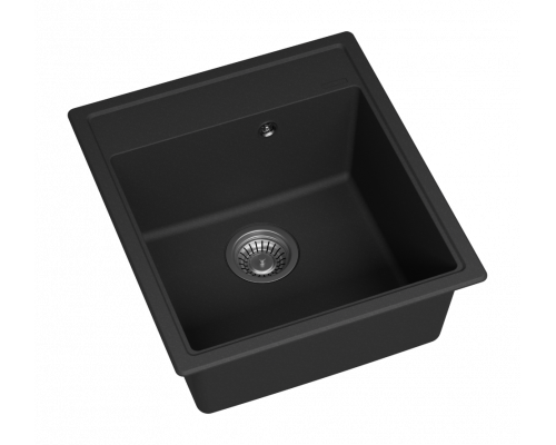 ИМПЕРИАЛ - 46 см Мойка кухонная кварц.композит. прямоуг.(блок 45) антрацит