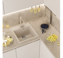 ИМПЕРИАЛ - 46 см Мойка кухонная кварц.композит. прямоуг.(блок 45) бежевый