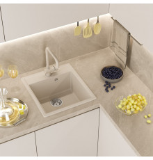 ИМПЕРИАЛ - 46 см Мойка кухонная кварц.композит. прямоуг.(блок 45) бежевый