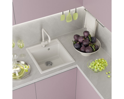 ИМПЕРИАЛ - 46 см Мойка кухонная кварц.композит. прямоуг.(блок 45) жасмин