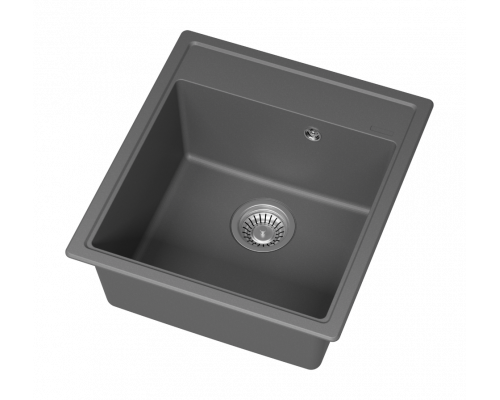 ИМПЕРИАЛ - 46 см Мойка кухонная кварц.композит. прямоуг.(блок 45) серый шелк