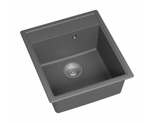 ИМПЕРИАЛ - 46 см Мойка кухонная кварц.композит. прямоуг.(блок 45) серый шелк