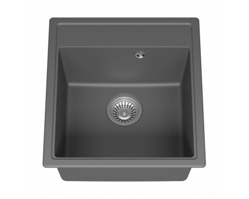 ИМПЕРИАЛ - 46 см Мойка кухонная кварц.композит. прямоуг.(блок 45) серый шелк
