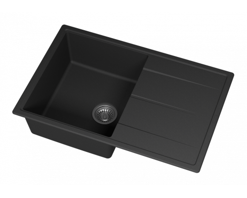 ЛИНКОР - 78 см Мойка кухонная кварц.композит. прямоуг.(блок 50) антрацит