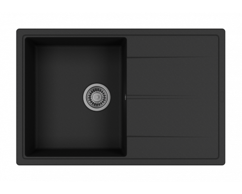ЛИНКОР - 78 см Мойка кухонная кварц.композит. прямоуг.(блок 50) антрацит
