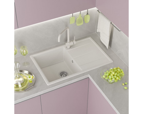 ЛИНКОР - 78 см Мойка кухонная кварц.композит. прямоуг.(блок 50) жасмин
