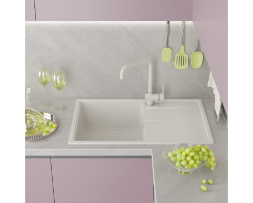 ЛИНКОР - 78 см Мойка кухонная кварц.композит. прямоуг.(блок 50) жасмин