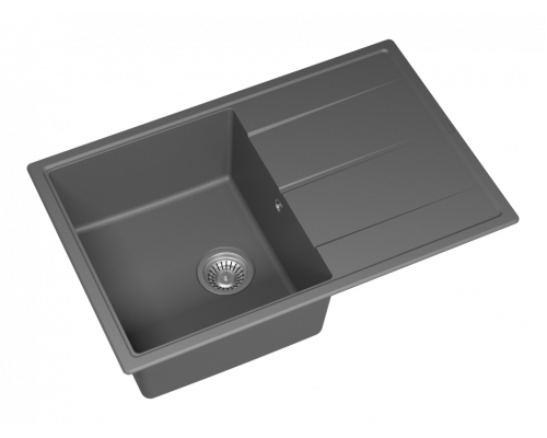 ЛИНКОР - 78 см Мойка кухонная кварц.композит. прямоуг.(блок 50) серый шелк
