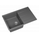 ЛИНКОР - 78 см Мойка кухонная кварц.композит. прямоуг.(блок 50) серый шелк