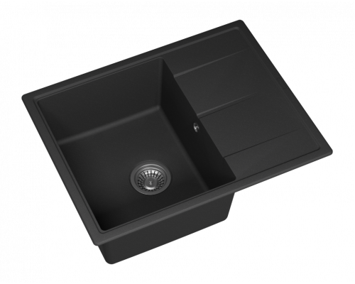 ТИТАН - 65 см Мойка кухонная кварц.композит. прямоуг.(блок 50) антрацит