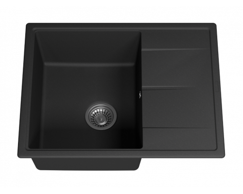 ТИТАН - 65 см Мойка кухонная кварц.композит. прямоуг.(блок 50) антрацит