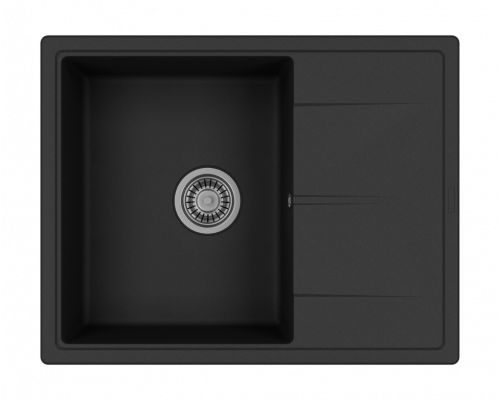 ТИТАН - 65 см Мойка кухонная кварц.композит. прямоуг.(блок 50) антрацит