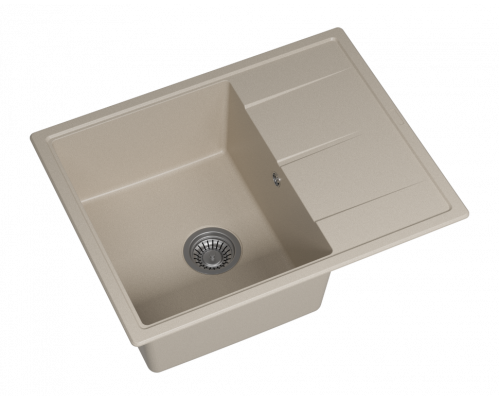 ТИТАН - 65 см Мойка кухонная кварц.композит. прямоуг.(блок 50) бежевый