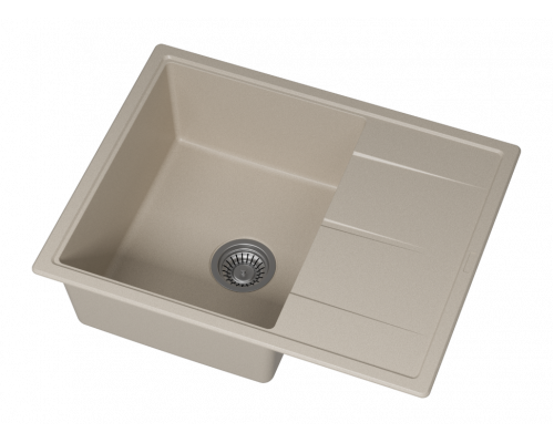 ТИТАН - 65 см Мойка кухонная кварц.композит. прямоуг.(блок 50) бежевый