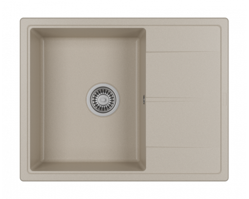 ТИТАН - 65 см Мойка кухонная кварц.композит. прямоуг.(блок 50) бежевый