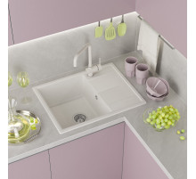 ТИТАН - 65 см Мойка кухонная кварц.композит. прямоуг.(блок 50) жасмин