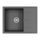 ТИТАН - 65 см Мойка кухонная кварц.композит. прямоуг.(блок 50) серый шелк