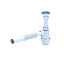 Сифон Ани 11/4 32 "Юнг" с гиб.тр. 32х32/40 для ванны (КЛЭР)