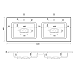 Заказать Раковина для ванной полувстраиваемая Uperwood Modul (120 см, двойная, прямоугольная) в магазине сантехники Santeh-Crystal.ru