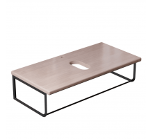 Столешница под раковину для ванной подвесная Uperwood Tanos (с кронштейнами, 90 см, светлое дерево)