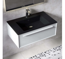 Раковина для ванной полувстраиваемая Uperwood Megan 80 см, черная матовая