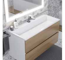 Раковина для ванной полувстраиваемая Uperwood Barsa (100 см, прямоугольная, белая)