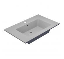 Раковина для ванной полувстраиваемая Uperwood Parma Quartz (75 см, белая матовая, жасмин)