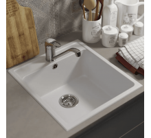 Кухонная мойка из искусственного камня Uperwood UPD-406 (прямоугольная, цвет туман)