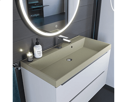 Santeh-Crystal.ru: Раковина кварцевая для ванной Uperwood Classic Quartz (90 см, бежевая матовая, десерт) Заказать Раковина кварцевая для ванной Uperwood Classic Quartz (90 см, бежевая матовая, десерт) в магазине сантехники Santeh-Crystal.ru