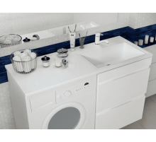 Раковина над стиральной машиной Uperwood Марсал (120 см, правая, белая)