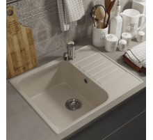 Кухонная мойка из искусственного камня Uperwood UPD-202 (прямоугольная, цвет лён)