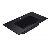 Раковина для ванной полувстраиваемая Uperwood Parma Quartz (85 см, черная матовая, космос)