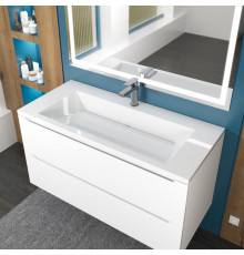 Раковина для ванной Uperwood Olivia 100 см, белая глянцевая