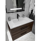 Раковина кварцевая для ванной Uperwood Lagoon Quartz (80 см, прямоугольная, белая матовая, жасмин)